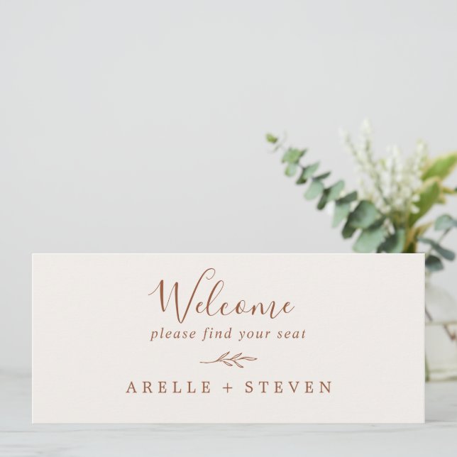 Carte Feuille minimale | En-tête de tableau de sièges à  (Debout devant)