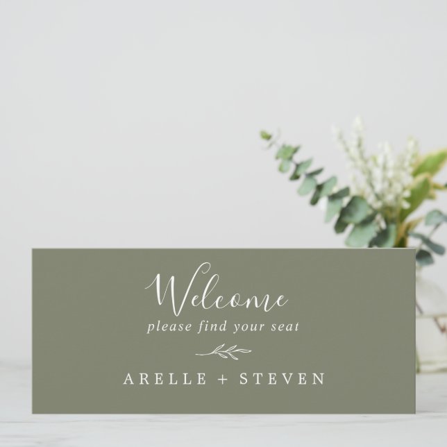 Carte Feuille minimale | En-tête de tableau de sièges ve (Debout devant)