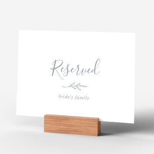 Carte Feuille minimale   Symbole Dusty Blue Réservé