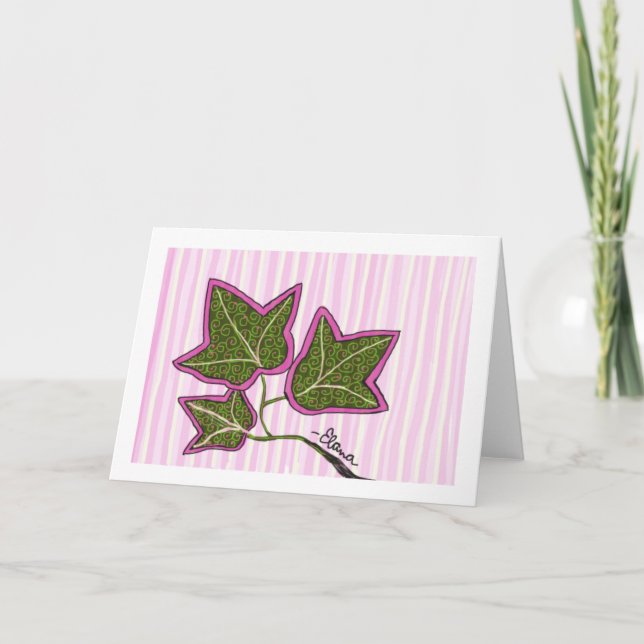 Carte Feuille Sun Frameable de lierre (Devant)