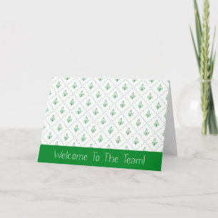 Carte Feuille verte Bienvenue à l'équipe Nouveau employé