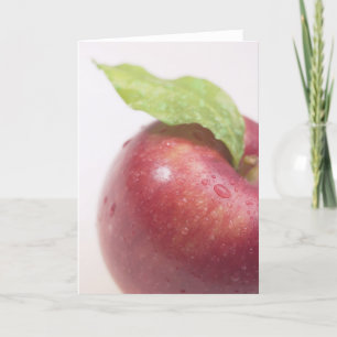 Carte Feuille verte rouge Apple