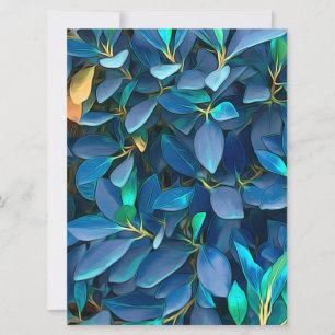 Carte Feuilles bleus mystique
