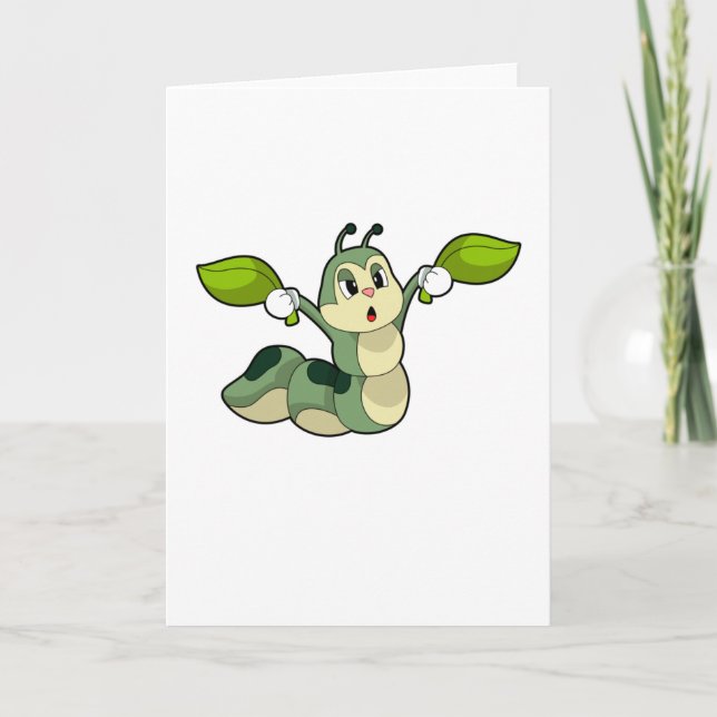 Carte Feuilles Caterpillar (Devant)