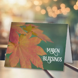 Carte Feuilles Colorées d'Automne Équinoxe d'Automne Mab