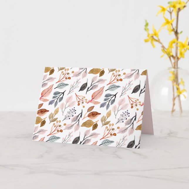 Carte feuilles d'arbre (Fleur jaune)