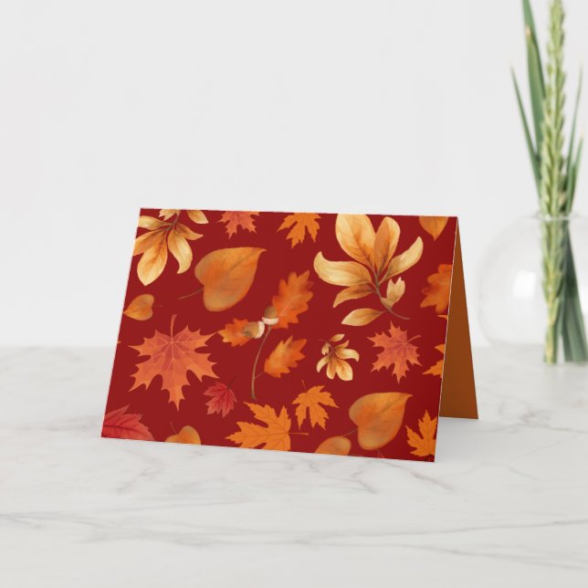 Carte Feuilles d'automne Bonheur d'Automne  (Devant)