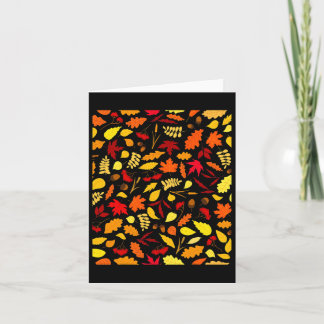 Carte Feuilles d'automne Motif Automne Design Acorns Blé