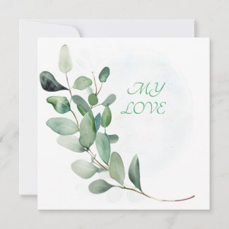Carte Feuilles de l'Eucalyptus vert