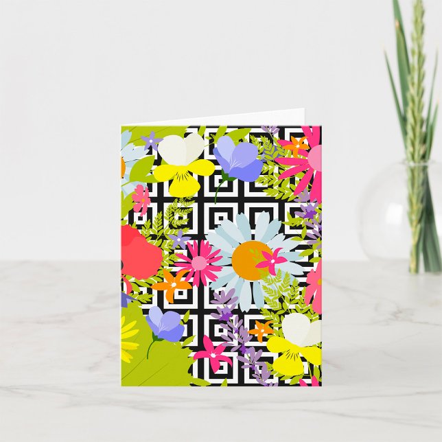 Carte Feuilles De Palmiers Et Fleurs (Créateur téléchargé)