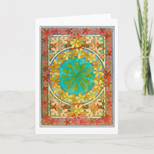Carte Feuilles de style Art Nouveau, Mucha
