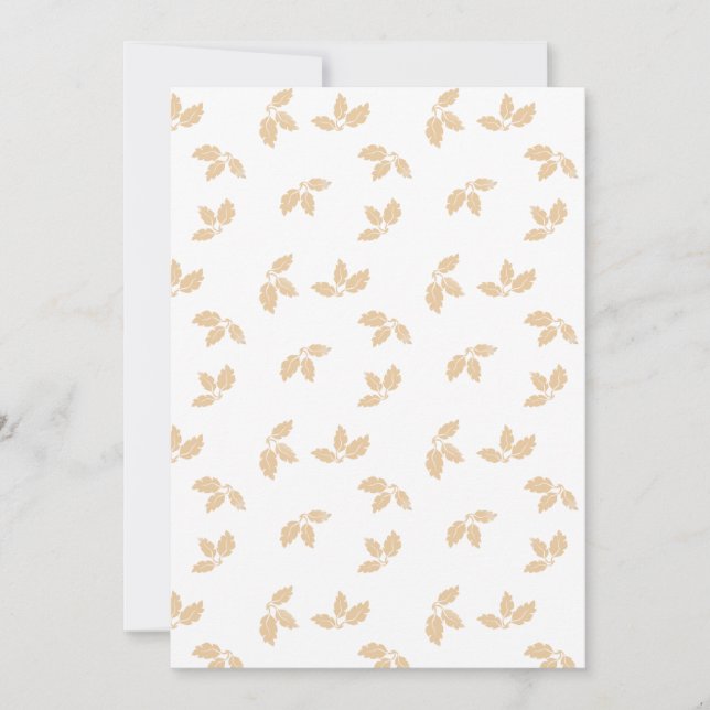 Carte Feuilles en papier tan (Devant)