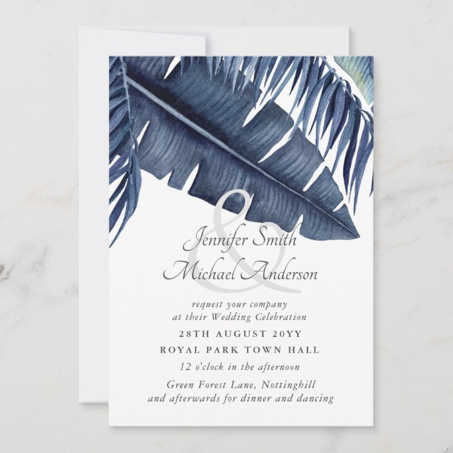 Carte Feuilles  Mariages de la Marine tropicale Couples  (Devant)