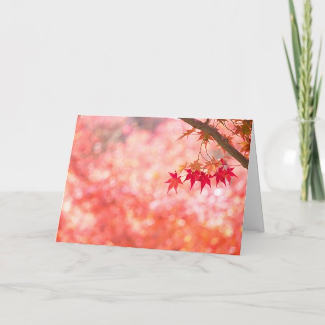 Carte Feuilles rouges (Devant)