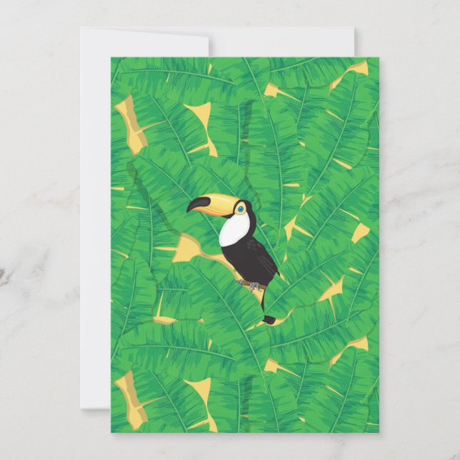 Carte Feuilles toucans et bananes (Devant)