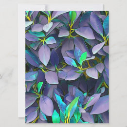Carte Feuilles violets enchantés