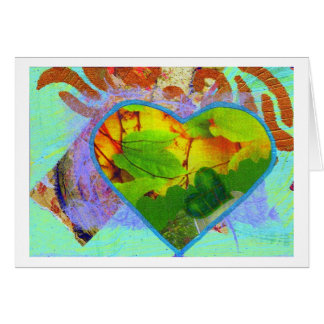 Carte feuillue de coeur
