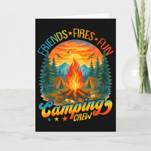 Carte Feux Amis Amusement Équipe De Camping De Plein Air