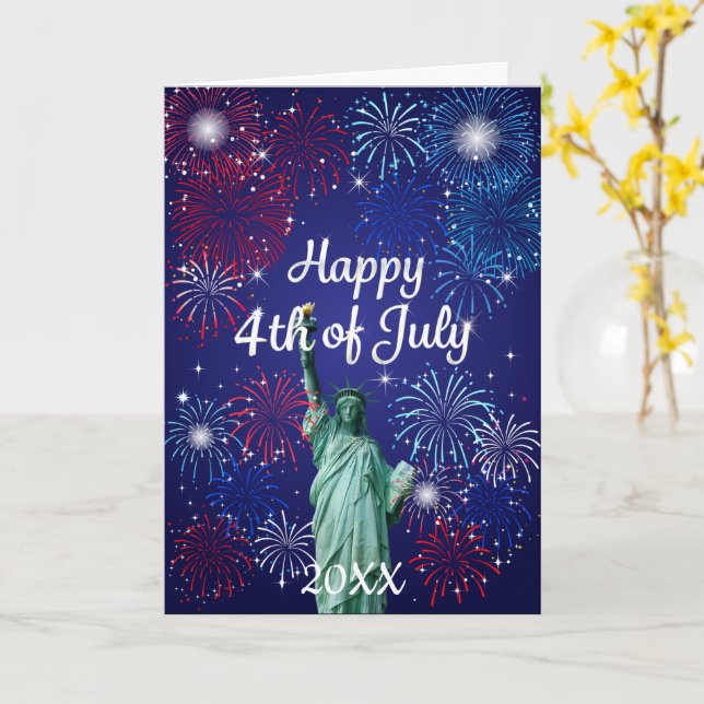 Carte Feux d'artifice du 4 juillet (Fleur jaune)
