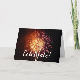 Carte Feux d'artifice Rouges, Blancs et Bleus I Patrioti
