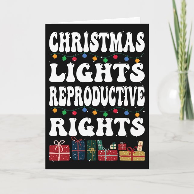 Carte Feux de Noël Droits de reproduction Pro-choix Fe (Devant)