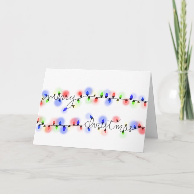 Carte Feux de Noël uniques Joyeux Noël (Devant)