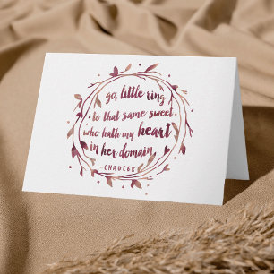 Carte Fiançailles d'aquarelle romantique