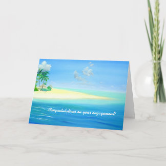 Carte Fiançailles de plage Tropical Maldives