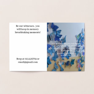 Carte fiançailles Gold Small Invitation