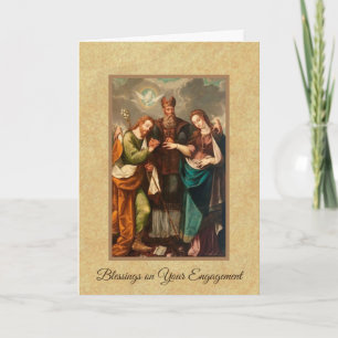 Carte FIANÇAILLES mariage VIRGIN MARY ST. JOSEPH