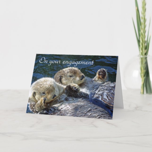 Carte fiançailles Otter (Devant)
