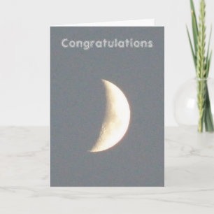 Carte Fiançailles personnalisable Lune