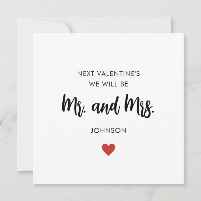 Carte Fiance et Fiancée Valentine's Day Card (Devant)