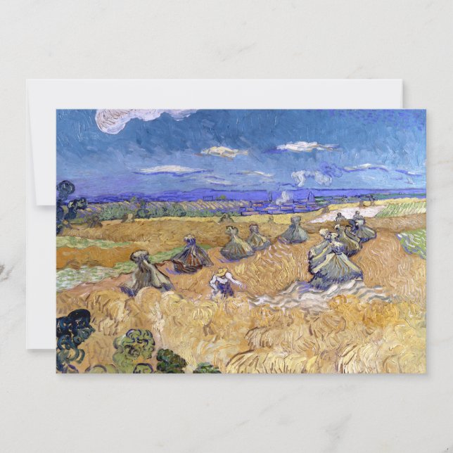 Carte Fibres de blé avec faucheuse | Vincent van Gogh (Devant)