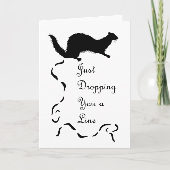 Carte Fiche de note vierge de scat Weasel amusant, suppr (Devant)