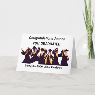 Carte Fiche de quarantaine de diplômes Drôle Card for Gr