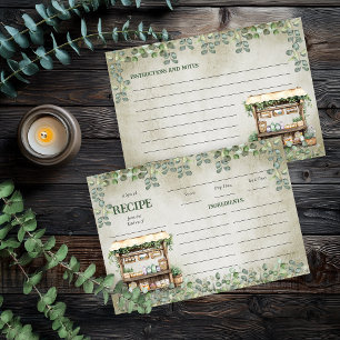 Carte Fiche de recettes de la ferme agricole de marché