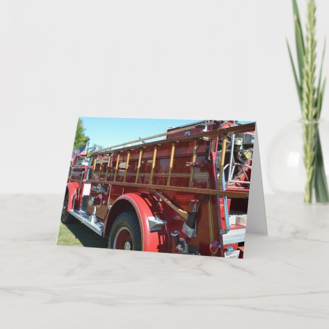 Carte Fiche d'instruction du pompier de camion-pompier (Devant)