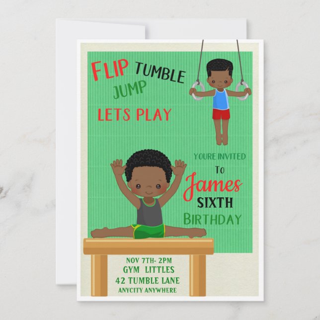 Carte Fiche d'invitation pour l'anniversaire de l'invers (Devant)