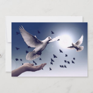 Carte Fiducie de la main de la colombe