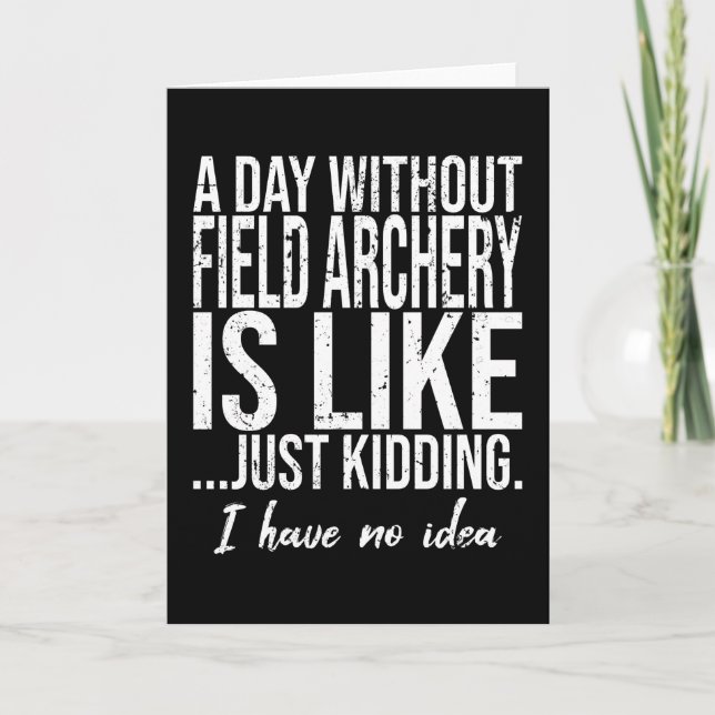 Carte Field Archery drôle de cadeau sportif (Devant)