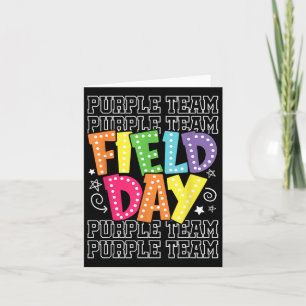 Carte Field Day Purple Team Couleur Guerre Camp Équipe J