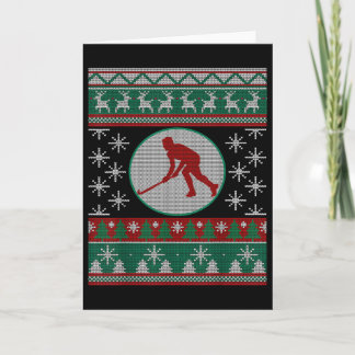 Carte Field Hockey Ugly Christmas Gift Idea Field Hockey