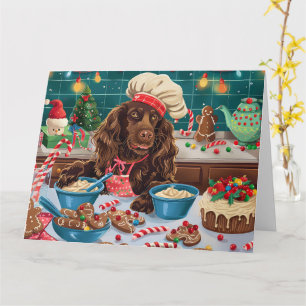 Carte Field Spaniel Gîtes : Festive Noël