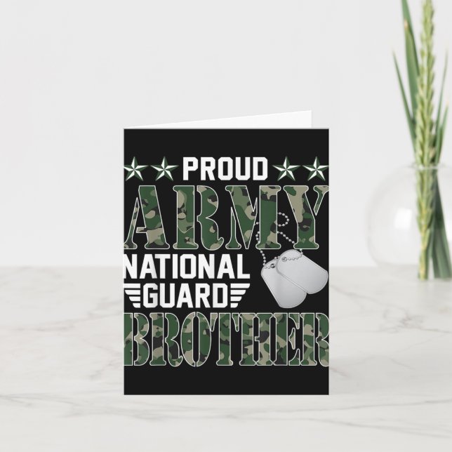 Carte Fier Armée Garde nationale Frère Famille militaire (Devant)