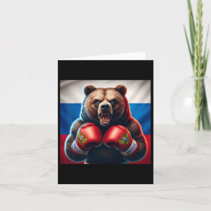 Carte Fier Boxer d'ours russe Russie Boxer de Kickboxer 