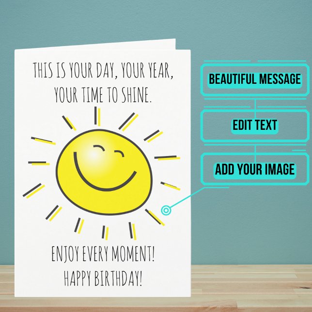 Carte Fier de ce que vous devenez l'Anniversaire Sentime (This sentimental card is for that person which you want to remind of how remarkable they are.)