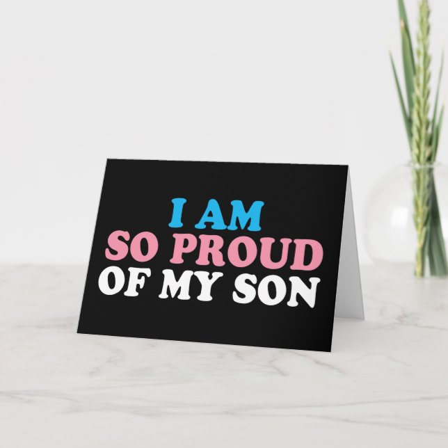 Carte Fier de mon fils transgenre Parent de soutien (Devant)