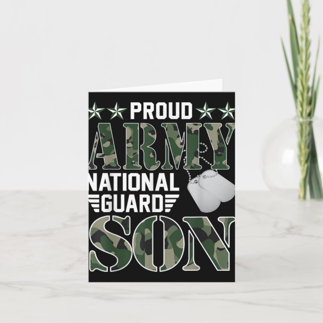 Carte Fier Fils de la Garde Nationale de l'Armée Famille (Devant)