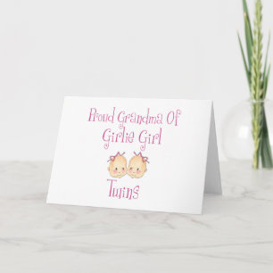 Carte Fier grand-mère de fille jumeaux